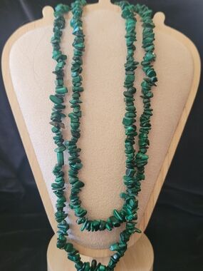 Green Chip Bead Layered Necklace - Women Jewelry